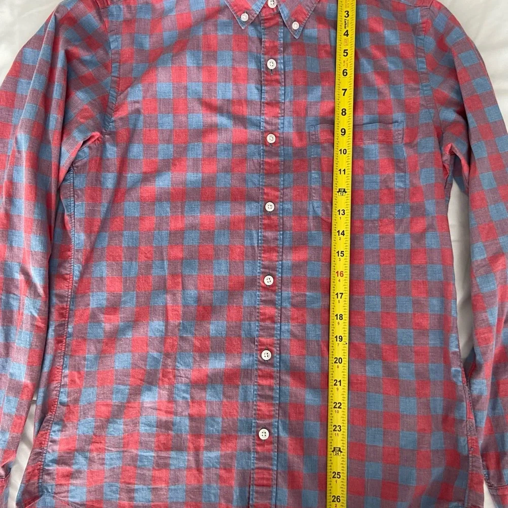 J. Crew Slim Fit Red and Blue Check Button-Down Shirt